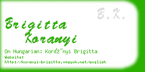 brigitta koranyi business card